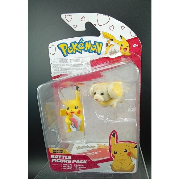 Pokémon Battle Figure Pack Pikachu & Fidough Scaled for Battle Sealed Toy Set - Picture 1 of 6